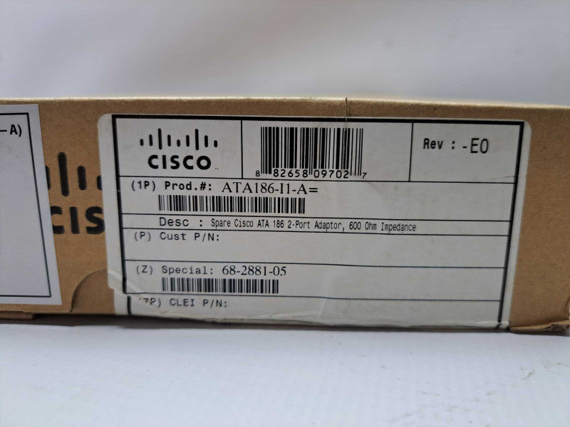 New Open Box - Cisco ATA-186-I1-A VOIP Analog Telephone Adapter ATA 186 Modem )