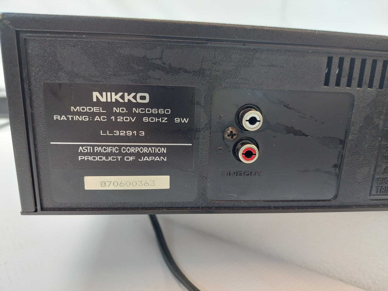 Nikko Programmable Compact Disc Player Model: NCD 660