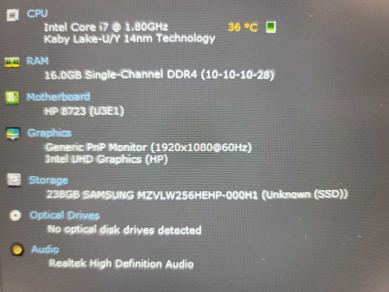 HP EliteBook 840 G7 i7-10510U @ 1.80GHz, 16GB DDR4, 256GB m.2 Î²