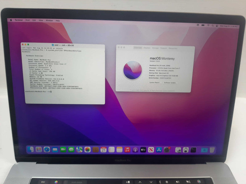 Apple MacBook Pro 15\\" 2016 i7-6700HQ @2.6Ghz Radeon Pro 450 16GB 512SSD READ