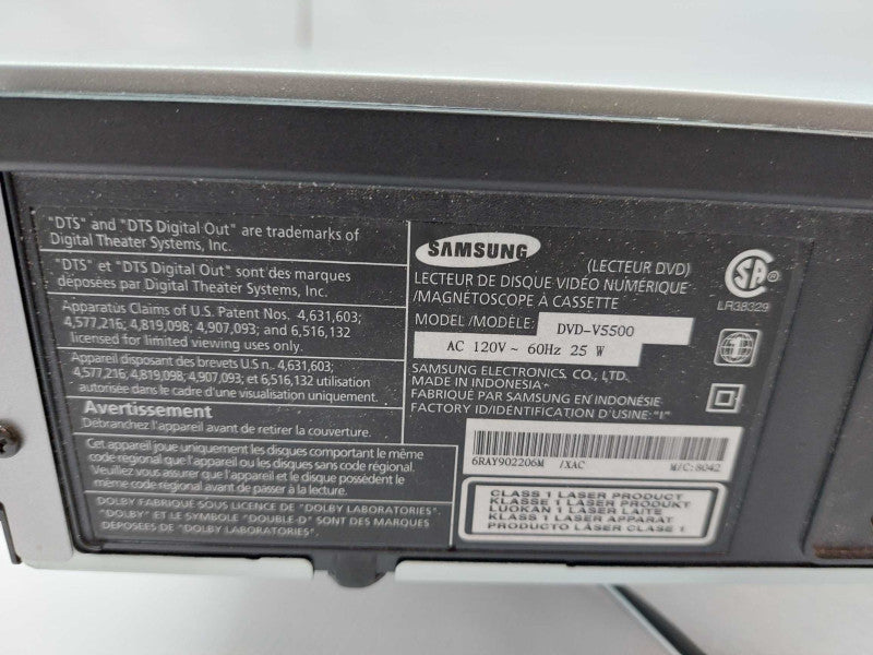 Samsung VHS DVD Player Model: DVD-V5500