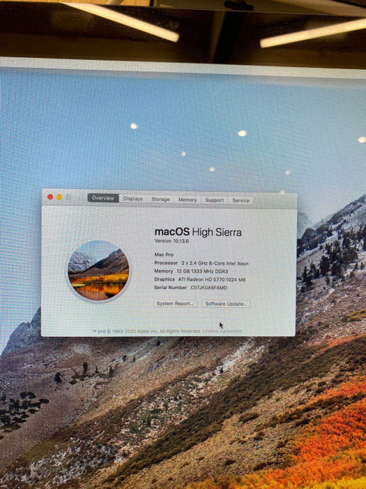 Apple Mac Pro Mid 2012 12Core 2xXeon E5645@2.4GHz Radeon HD5770 12GB RAM READ