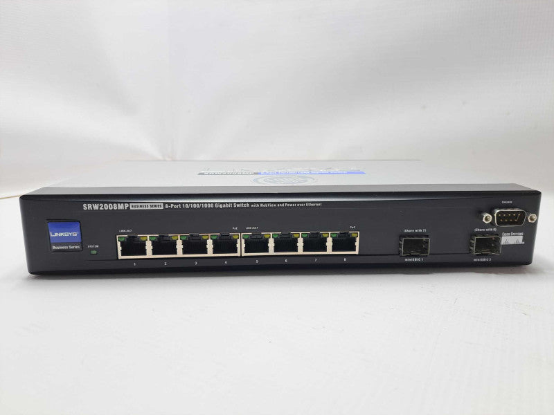 Linksys SRW2008MP 8-Port Gigabit PoE Switch - WebView/Max PoE )
