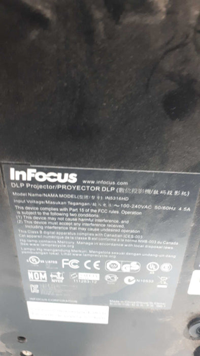 InFocus IN5316HDA HDMI Full HD DLP 5000 Lumen Projector &