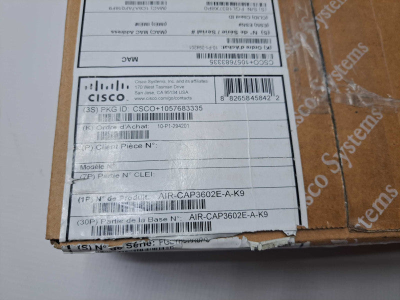 Cisco Aironet 3602E Controller-Based Wireless AP AIR-CAP3602E-A-K9 OPEN BOX Q)