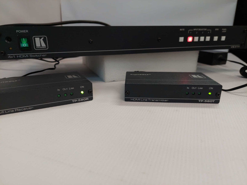 Kramer HDMI Switcher VS-41H & 2-Kramer  HDMI Line ReceiversTP-580R