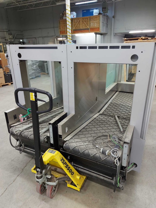 airport industrial dual conveyor luggage weighing system IBM embross 9988 SBD #