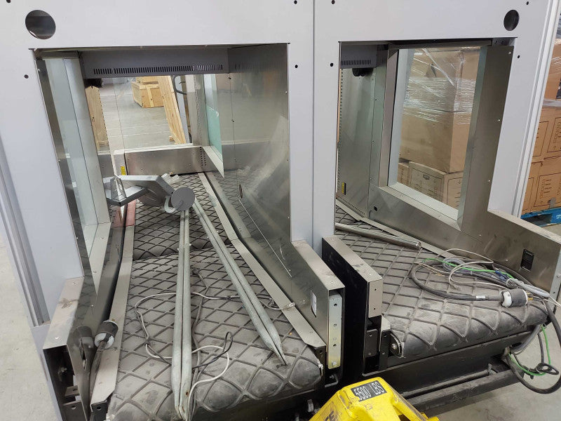 airport industrial dual conveyor luggage weighing system IBM embross 9988 SBD #