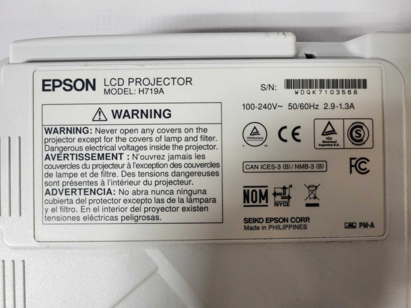 Epson VS240 H719A 3LCD Projector $