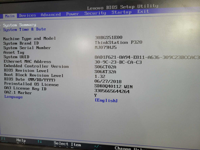 Lenovo ThinkStation P320 Xeon E3-1245 v6 @ 3.70GHz 16GB DDR4 No HDD/OS !