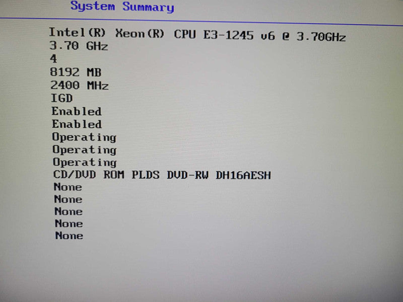 LENOVO THINKSTATION P320 - Xeon E3-1245 | 8GB RAM | NO HDD | IGPU