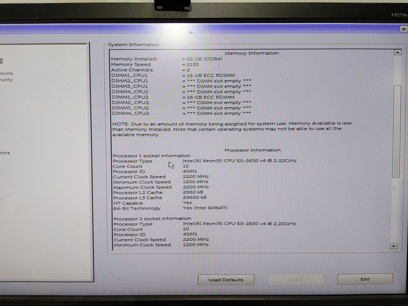 Dell Precision T7810 2x Xeon E5-2630 v4 @ 2.20ghz / 32gb ram / quadro K4000 #