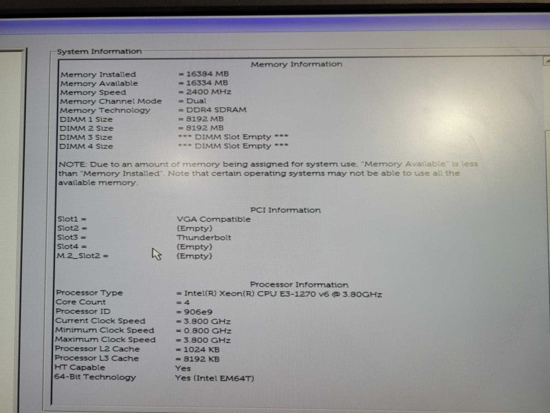 Dell Precision Tower 3620 1x Xeon E5-1270 v6 @ 3.80GHz 16GB DDR4 W4100 GPU !