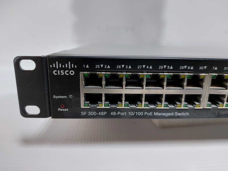 Cisco SF300-48P 48x port fast PoE Managed Switch - Factory Reset #