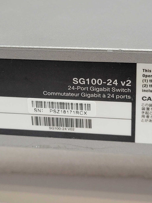 Cisco SG100-24 v2 - 24 Port Gigabit Network Switch