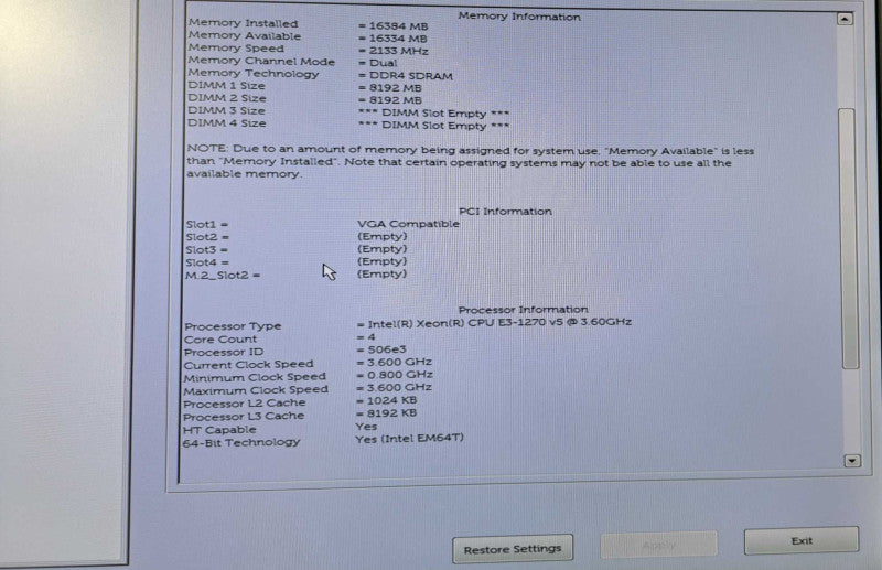 Dell Precision T3620 Xeon E3-1270 v5 @ 3.60GHz 16GB DDR4 K620 GPU No HDD/OS )