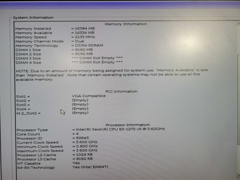 Dell Precision Tower 3620 1x Xeon E5-1270 v5 @ 3.60GHz 16GB DDR4 W4100 GPU !