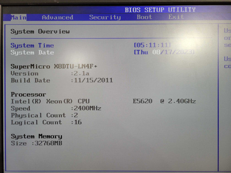 SUPERMICRO 829-9 Xeon E5620 @ 2.40Ghz 32GB RAM NO HDD !