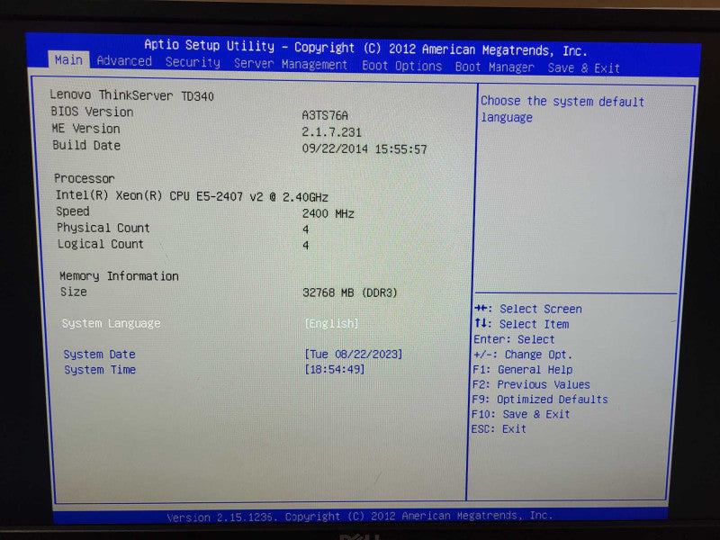 Lenovo ThinkServer TD340 E5-2407 v2 CPU 32GB RAM 9260-8i RAID 4x 3.5\\" 4x 2.5\\" $
