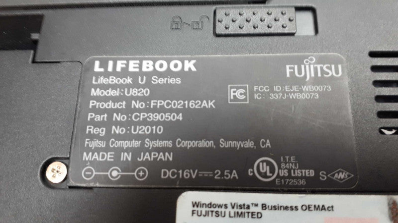 FUJITSU Lifebook U820 U2010 &