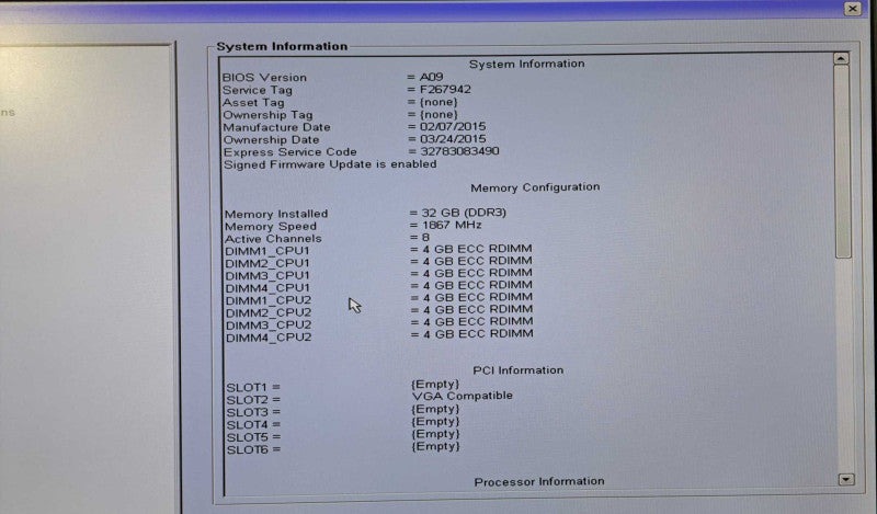 Dell Precision 5610 WS 2x Xeon E5-2650 v2 @ 2.60GHz 32GB Ram Quadro K600 GPU )