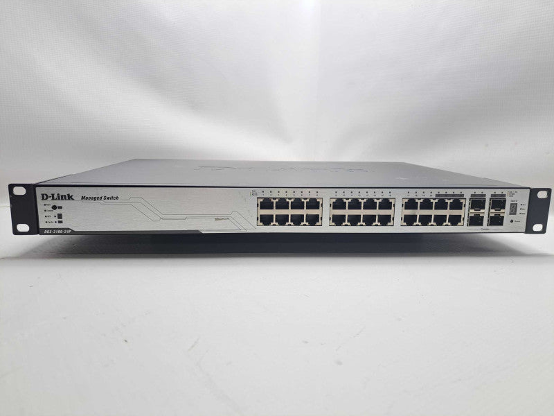 D-Link DGS-3100-24P Managed 24-Port PoE Gigabit Switch + Rackmount )