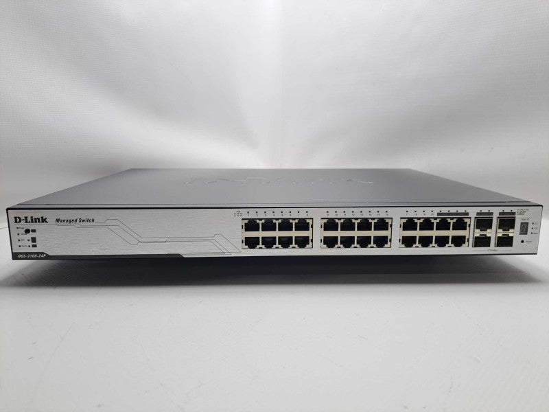 D-Link DGS-3100-24P Managed 24-Port PoE Gigabit Switch )