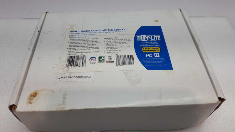 Tripp Lite VGA & Audio over Cat5/Cat6 Video Extender Kit TAA, B130-101A-2 &