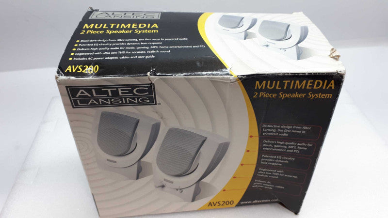 ALTEC LANSING AVS-200 Surround Speakers White Pair &