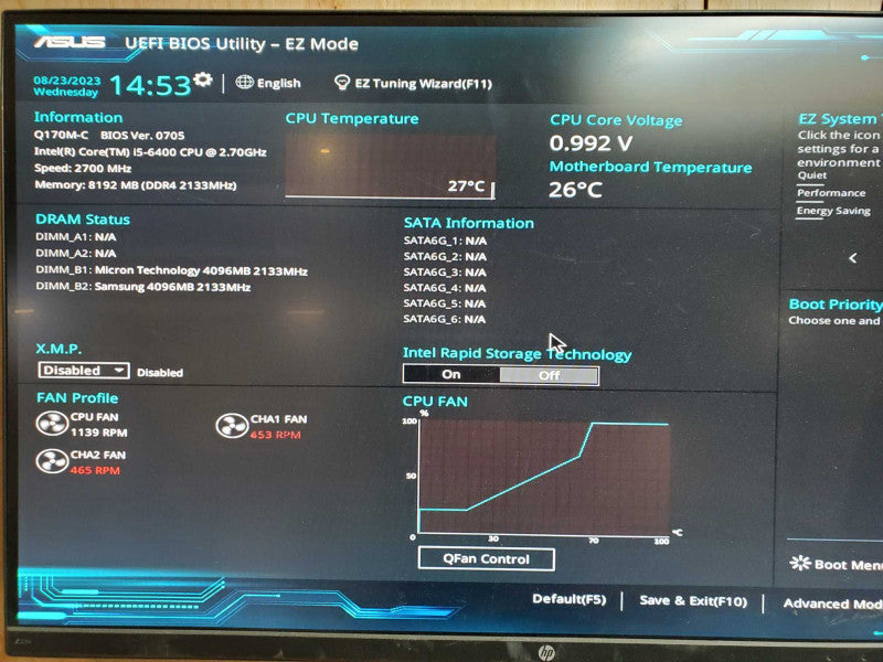 Custom PC - Intel i5-6400 @ 2.70 GHZ 8GB DDR4 500W PSU
