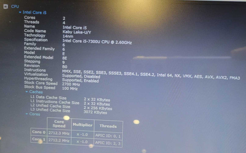 HP ProBook 650 G3 i5-7300U @2.60GHZ, 8GB DDR4, 256GB SSD !
