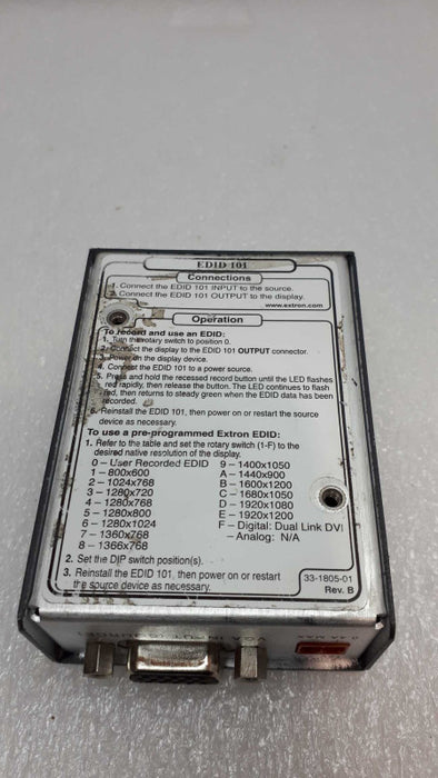 Extron EDID 101V Emulator with Minder for VGA 60-991-01 &