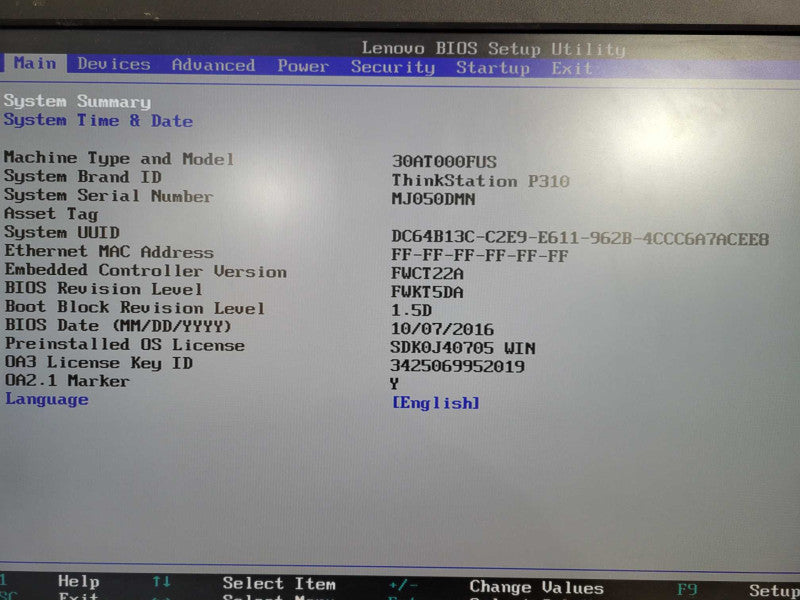 Lenovo Thinkstation P310 Xeon E3-1245 V5 @ 3.50ghz / 16GB ram / NO HDD !
