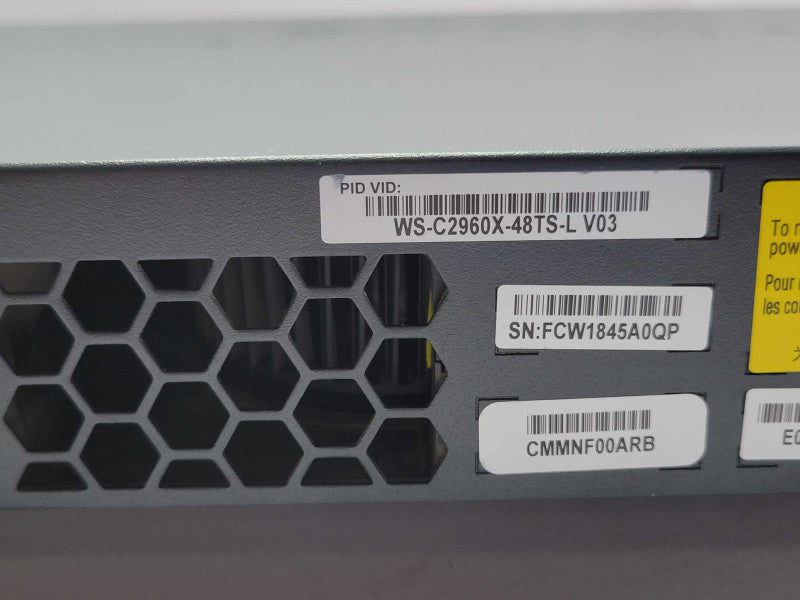 Cisco WS-C2960X-48TS-L 48-Port Gigabit Managed Switch, READ _