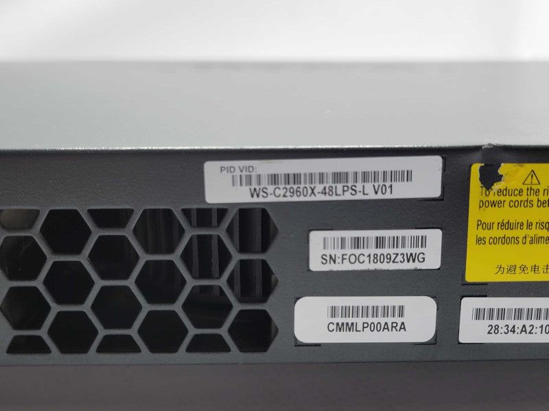 Cisco Catalyst WS-C2960X-48LPS-L 48-Port Gigabit PoE Managed Switch _