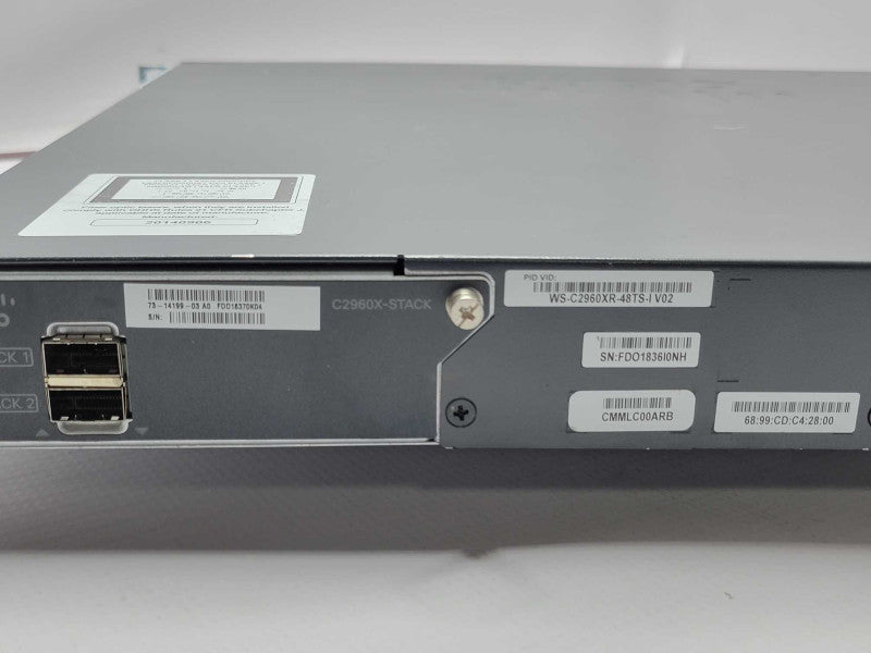 Cisco WS-C2960XR-48TS-I 48 Port Gigabit PoE 4x 1G SFP Switch, No PSU READ _