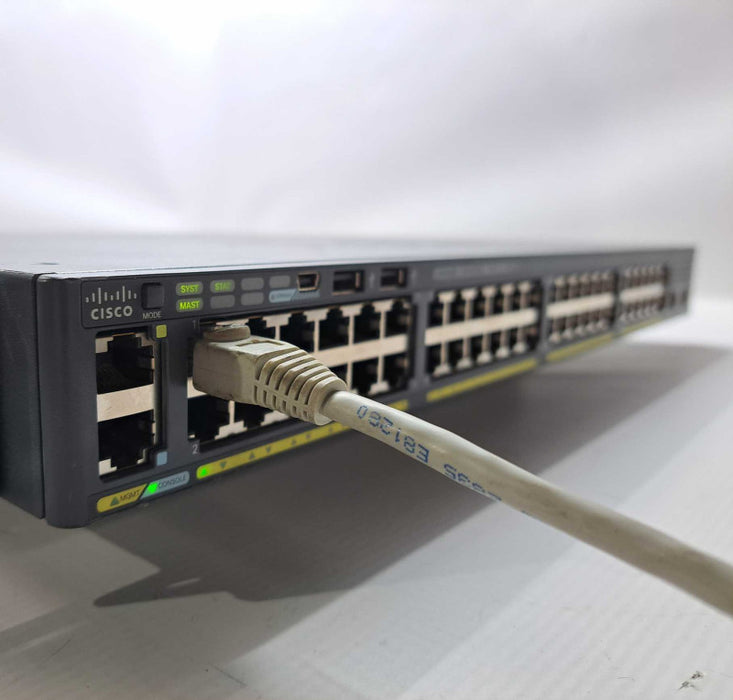 Cisco WS-C2960X-48FPD-L 48 POE+ GE+2 10G SFP+, LAN BASE (740W) + Stack )