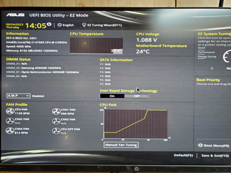 Custom PC - Intel i7-4790k @ 4.00 GHZ 8GB DDR3 GTX 750ti 2GB 750W PSU