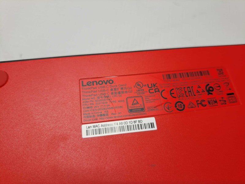Lenovo ThinkPad USB-C Dock Gen2 + 65W Power Adapter & USB-C Cable Tested )