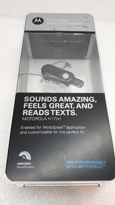 Motorola H17 TXT BOOM A2Dp Headset wireless Bluetooth auto flip MOTO SPEAK &