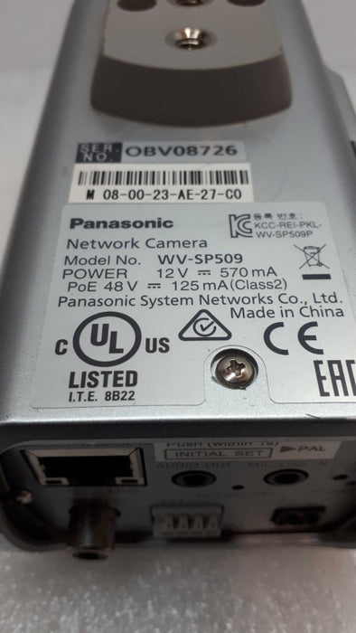 Panasonic WV-SP509 3.1Megapixel i-Pro Smart HD Indoor Network Security Camera &