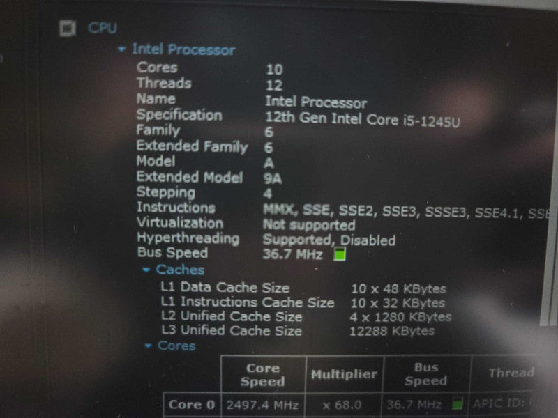 Dell Latitude 5430 I5-1245U @ 1.60GHz, 16GB DDR4, 512GB NVMe Î²