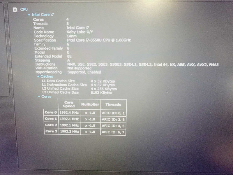 Lenovo ThinkPad T480s 14\\" Core i7-8550U @ 1.8GHz 16GB DDR4 120GB SSD (