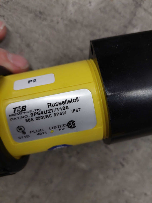 Russelstoll 3 Gage Heavy Duty 15ft Power Cable Cat.No.9P54U2T/1100 50A 250VAC Q