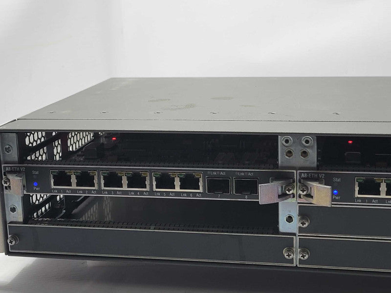 alcatel lucent 7705 SAR-8 Chassis with 2x A8-ETHv2 cards, READ _