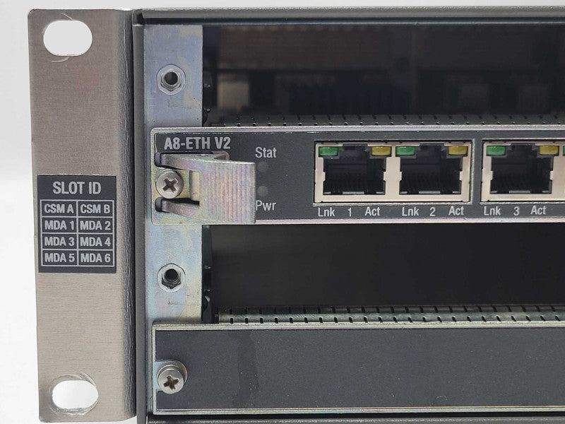 alcatel lucent 7705 SAR-8 Chassis with 2x A8-ETHv2 cards, READ _