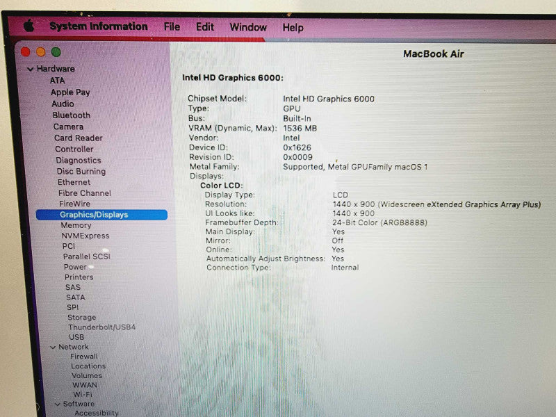 Apple Macbook Air 2017 13\\" Core i5-5350U @ 1.8GHz 8GB DDR3 500GB SSD (