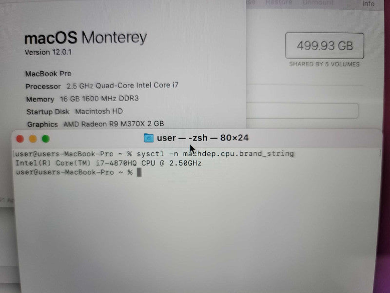 MacBook Pro A1398 i7-4870HQ, 2GB AMD R9 M370X, 16GB DDR3, 512GB HDD *READ* Î²