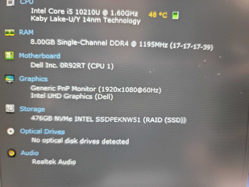 Dell Latitude 3410 i5-10210U @ 1.60GHz, 8GB DDR4, 512GB m.2  Î²