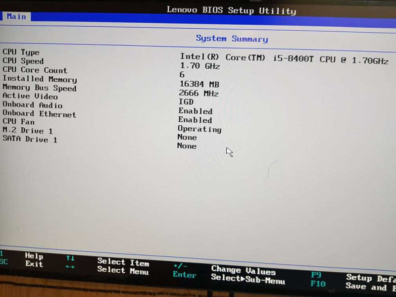Lenovo ThinkCentre M720q i5-8400T CPU @ 1.70GHz 16GB DDR4 Ram Q